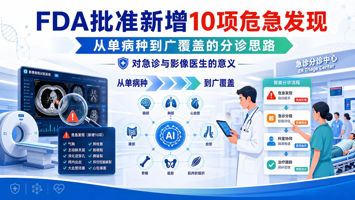 a2z Radiology AI再获FDA批准：腹盆CT分诊新增10项危急发现，17项覆盖把急诊阅片优先级交给AI排序