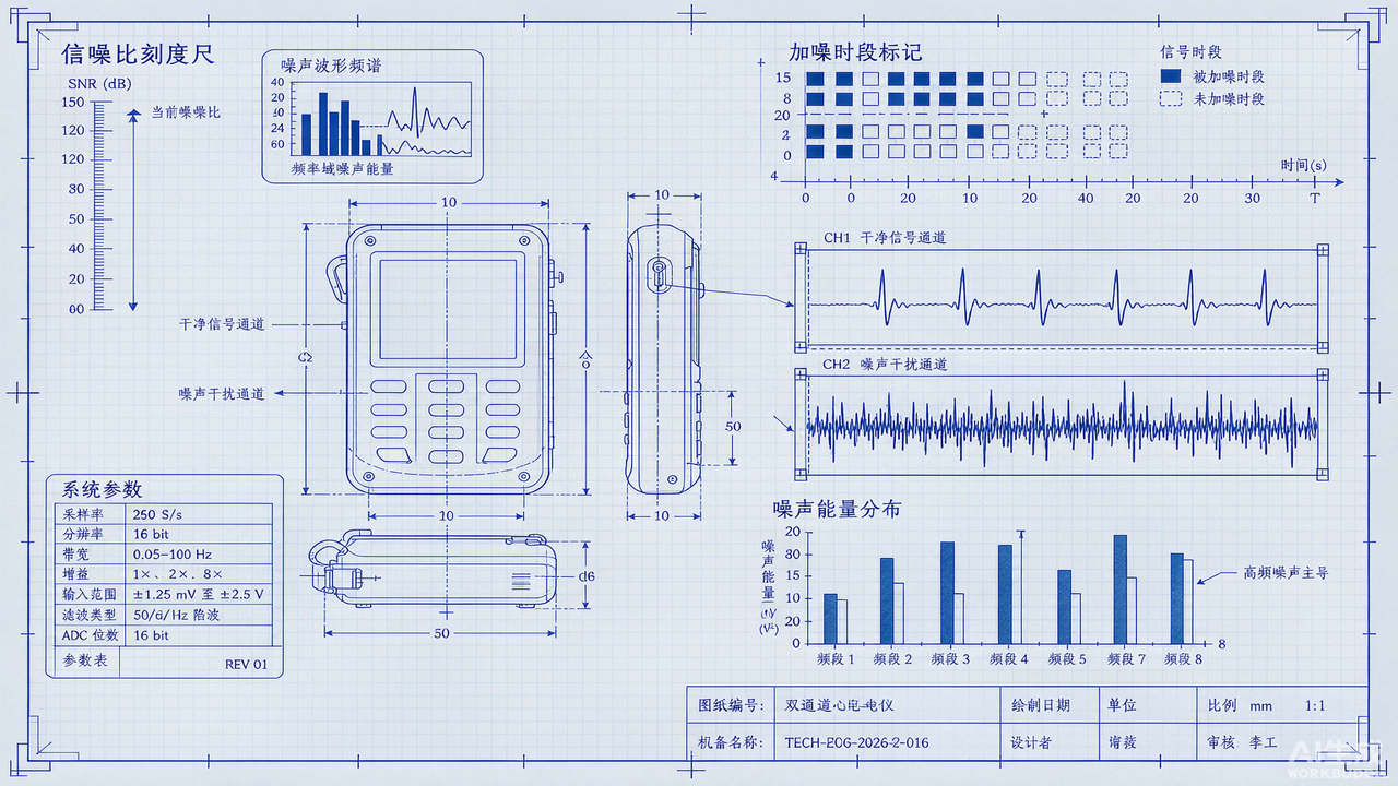 噪声被量化成六档 — NSTDB 噪声压力测试库
