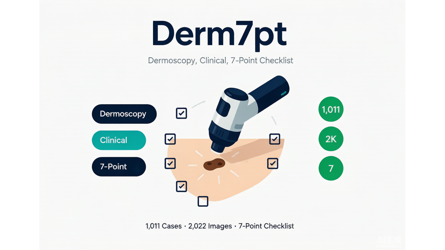 Derm7pt — 皮肤镜七点检查法数据集 AI-Ready Wikipedia | 千方病案医数集