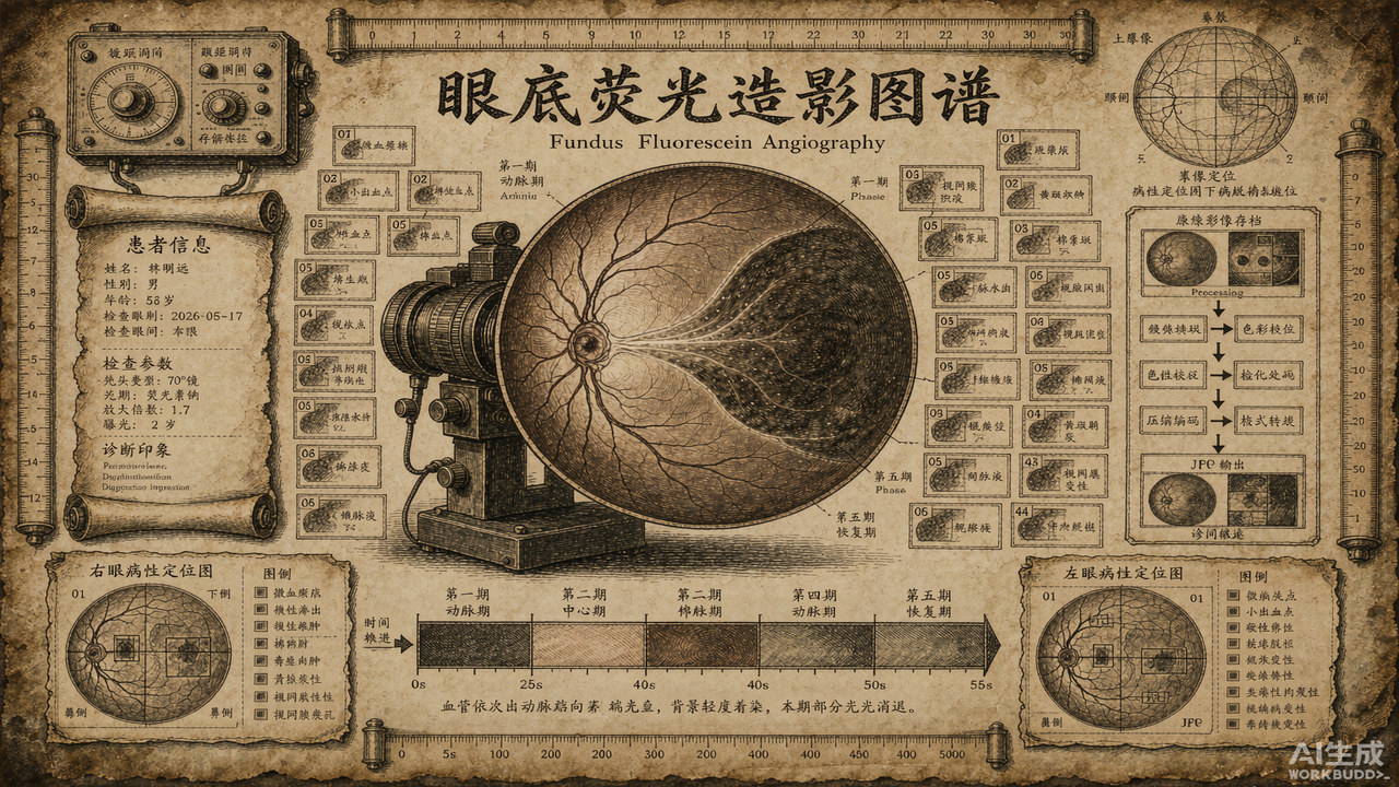 荧光造影读到病灶框 — FFA-IR 眼底报告基准