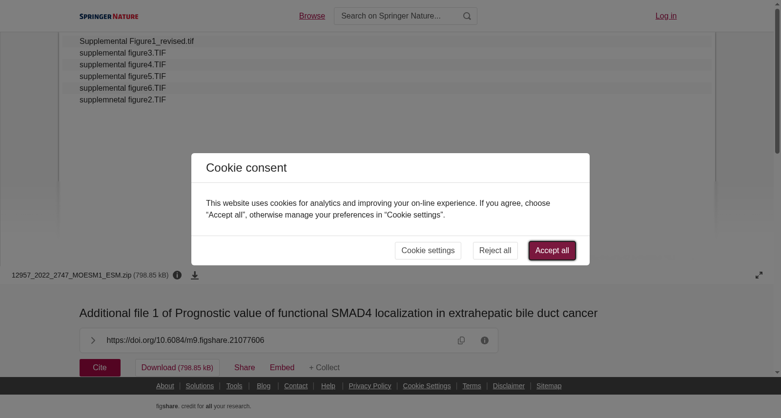 SMAD4在肝外胆管癌中功能定位的预后价值补充文件1