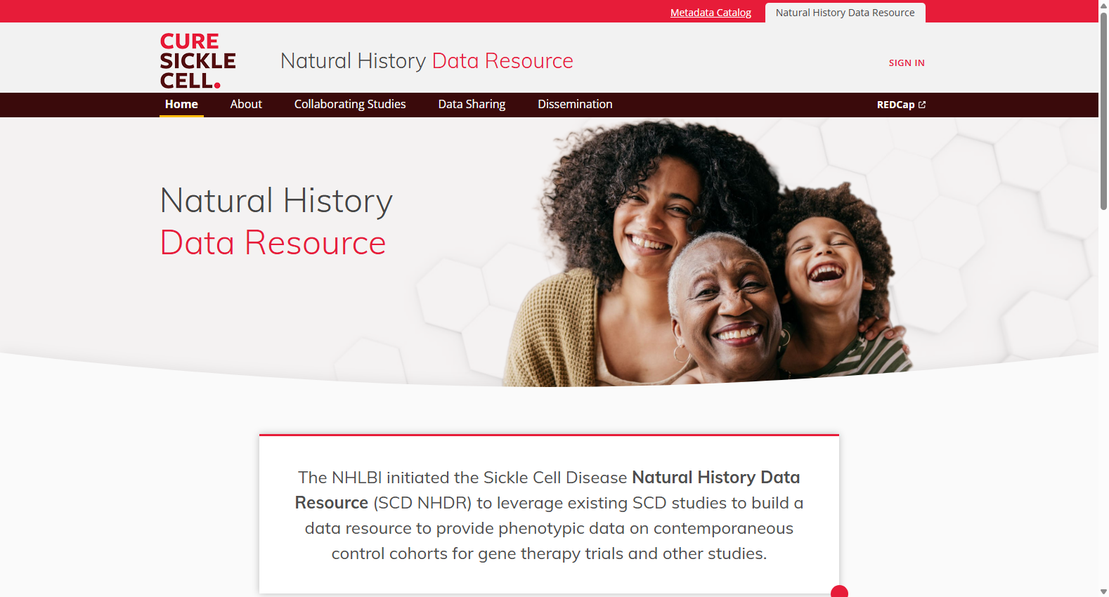 Sickle Cell Disease Natural History Data Resource