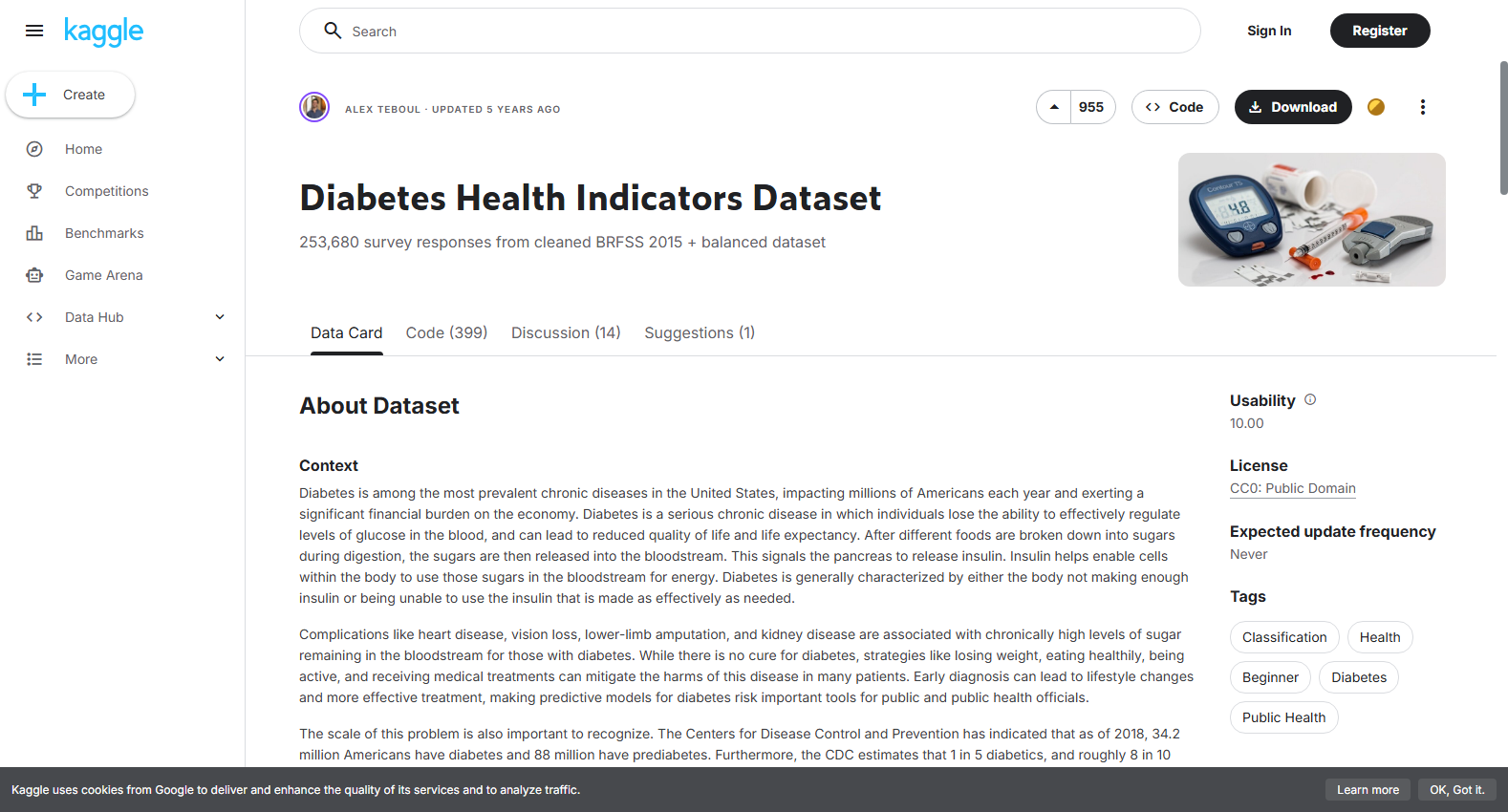 CDC Diabetes Health Indicators