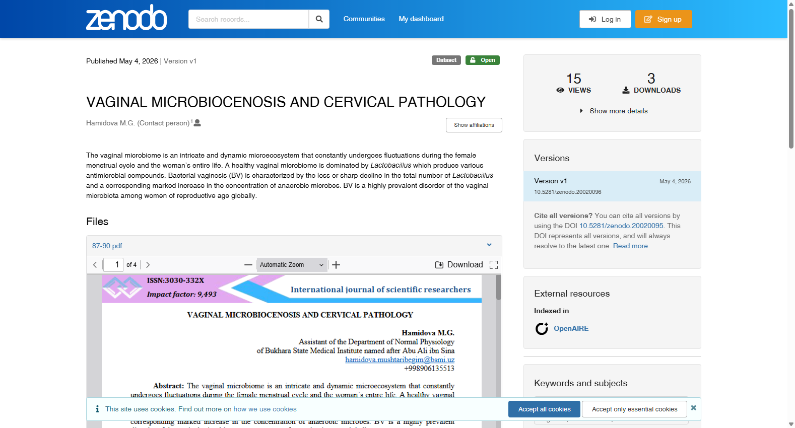 VAGINAL MICROBIOCENOSIS AND CERVICAL PATHOLOGY