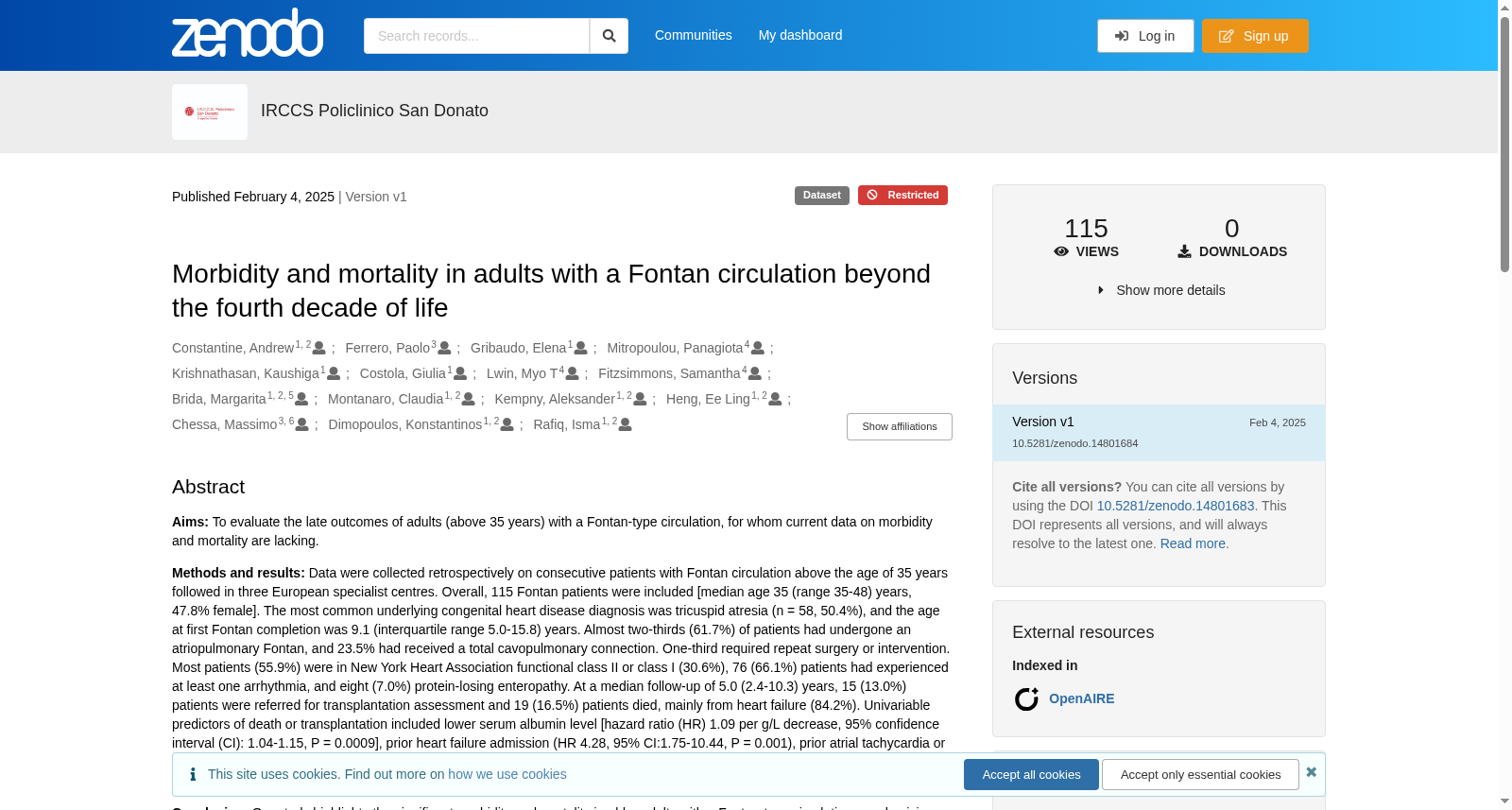 Fontan 循环成年患者(35 岁以上)的发病率和死亡率