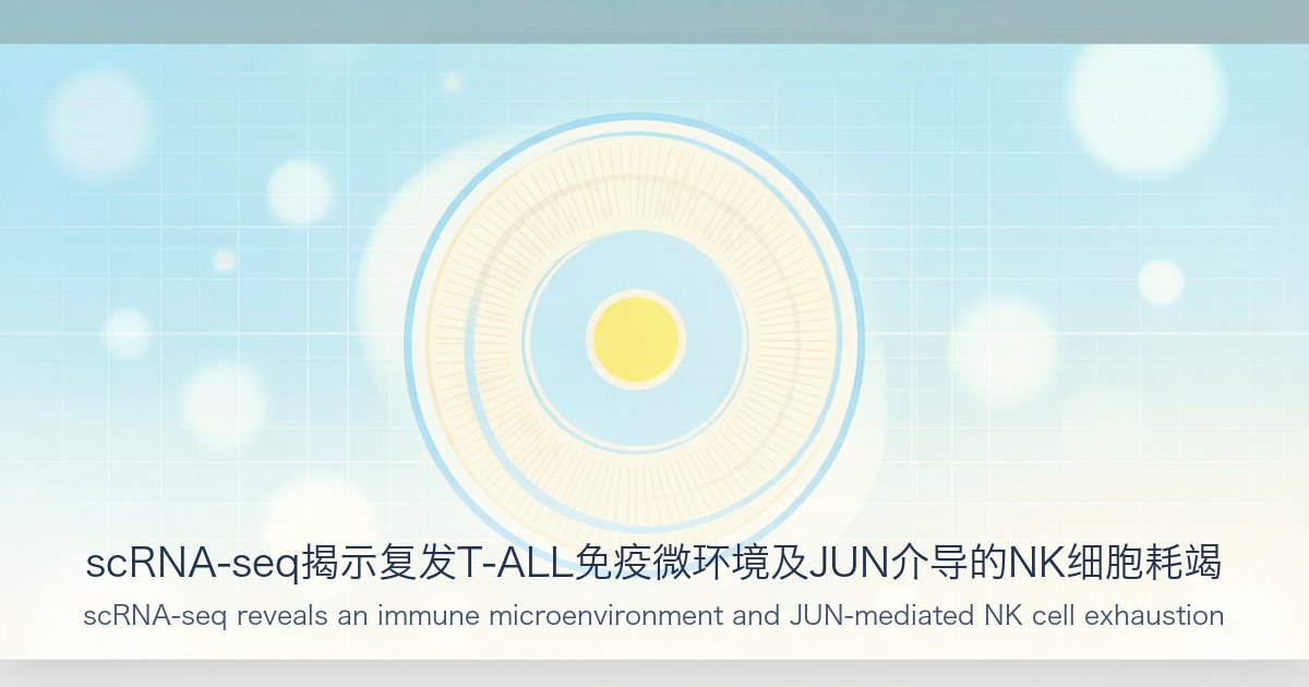 scRNA-seq揭示复发T-ALL免疫微环境及JUN介导的NK细胞耗竭