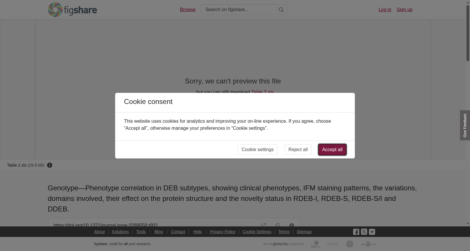 DEB亚型基因型-表型关联数据集