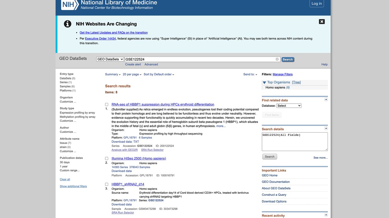 PRJNA505477:HPCs红系分化中HBBP1抑制的RNA-seq