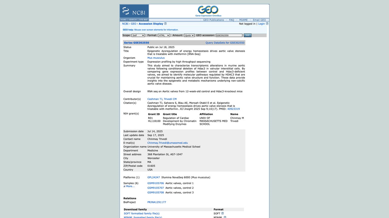 Hdac3缺失主动脉瓣RNA-Seq表观调控研究