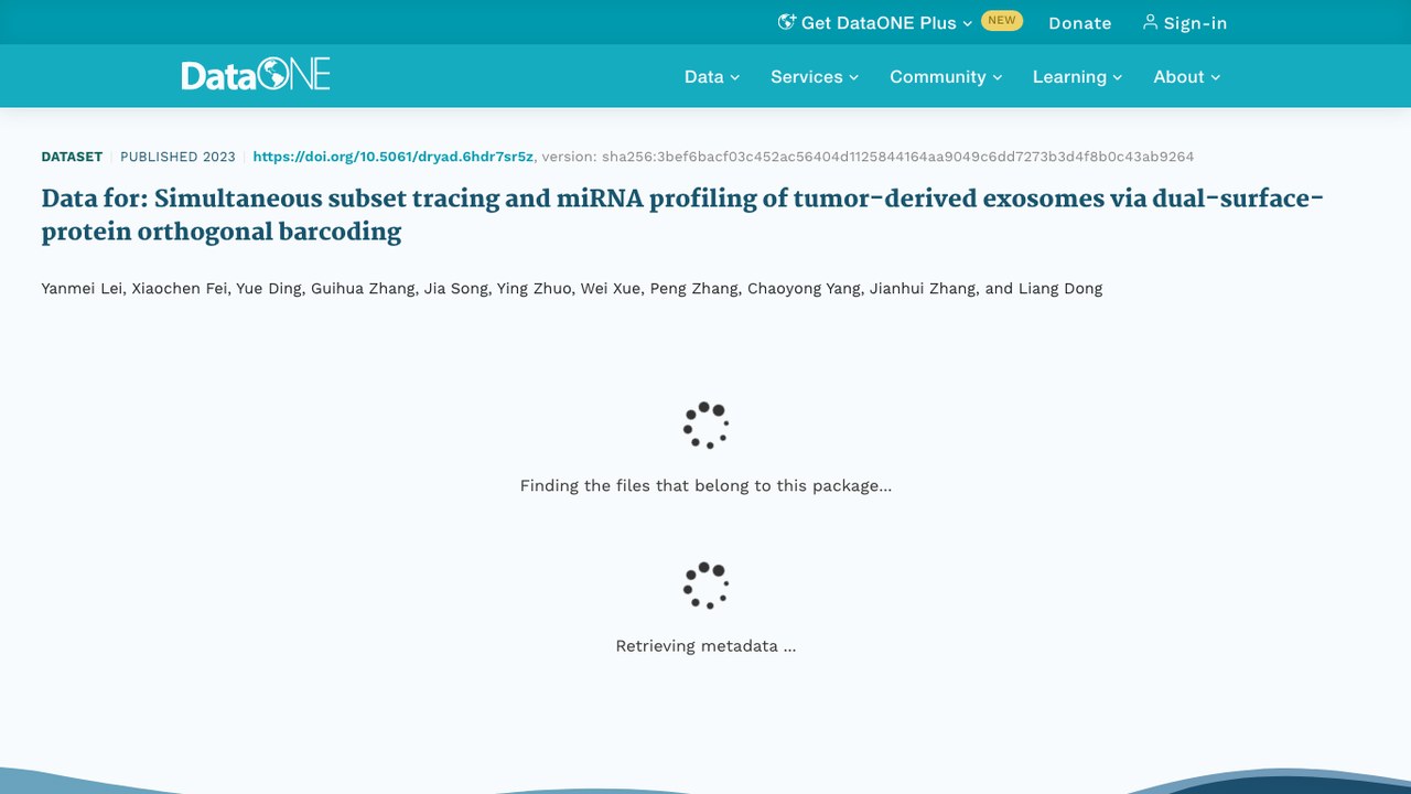 双表面蛋白正交条形码用于肿瘤来源外泌体亚群追踪与miRNA分析数据