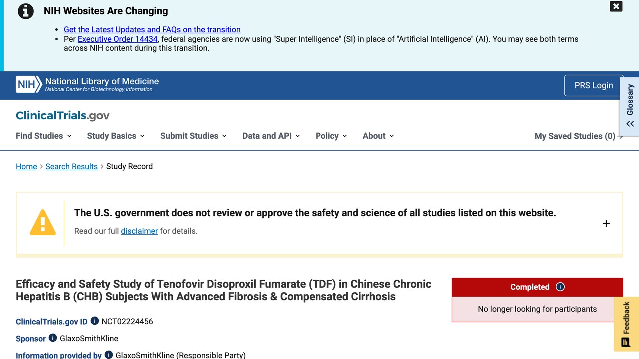 TDF治疗中国晚期纤维化及代偿期肝硬化慢性乙肝患者的疗效与安全性研究