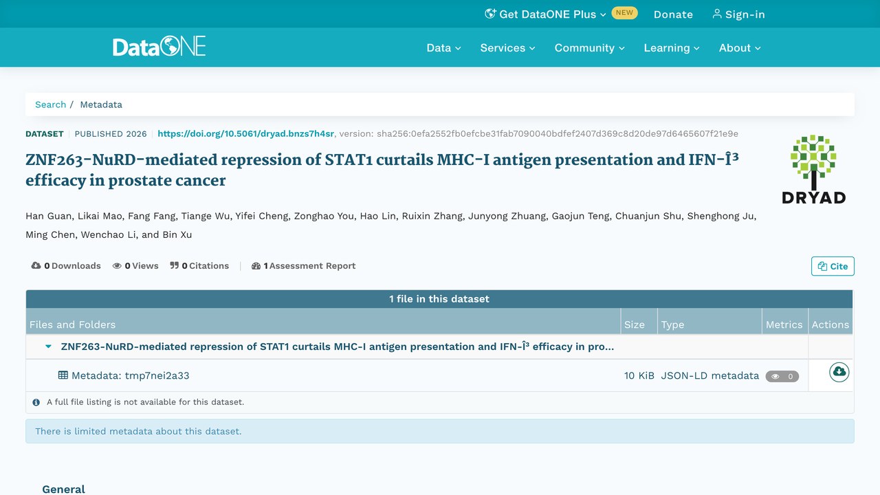 ZNF263-NuRD介导的STAT1抑制削弱前列腺癌MHC-I抗原呈递与IFN-γ疗效