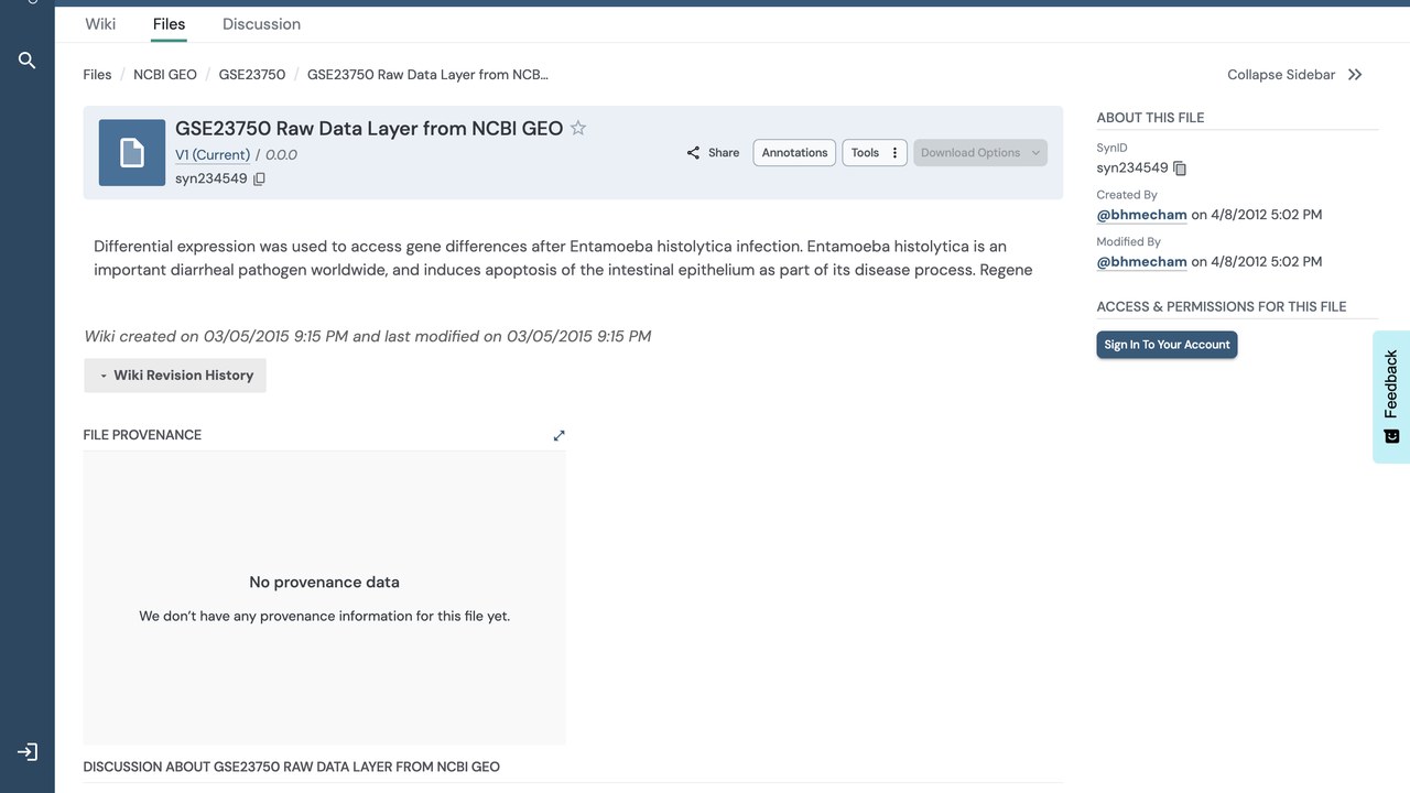 NCBI GEO 来源的 GSE23750 原始数据层