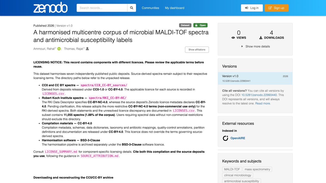 协调统一的跨中心微生物 MALDI-TOF 质谱与抗菌药物敏感性标签语料库