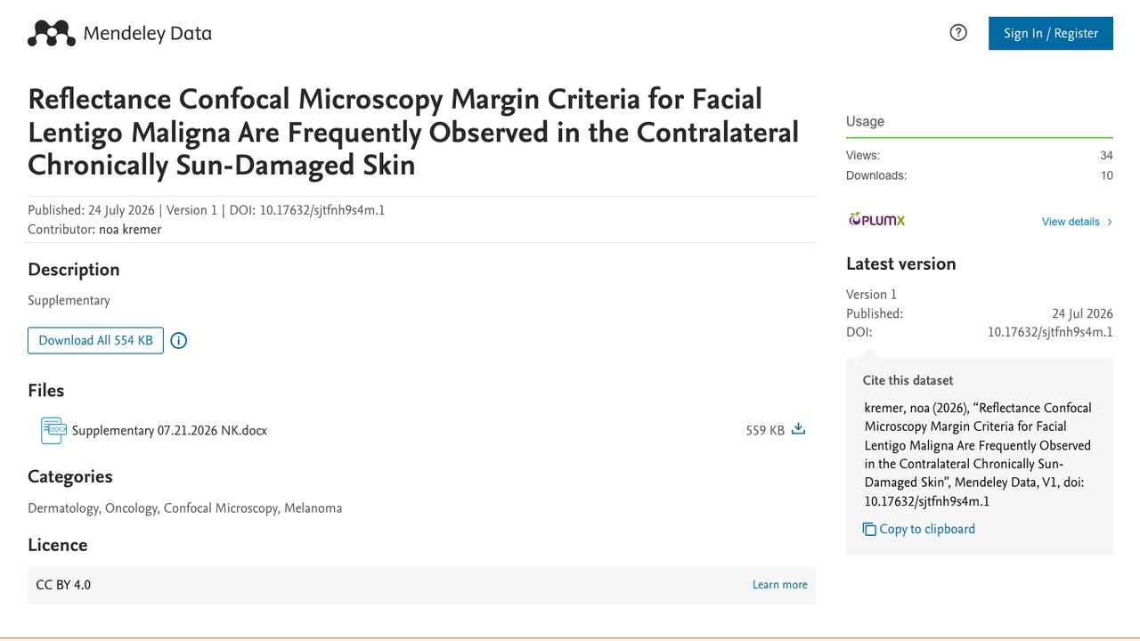 面部恶性雀斑样痣 Reflectance Confocal Microscopy 边缘标准数据集