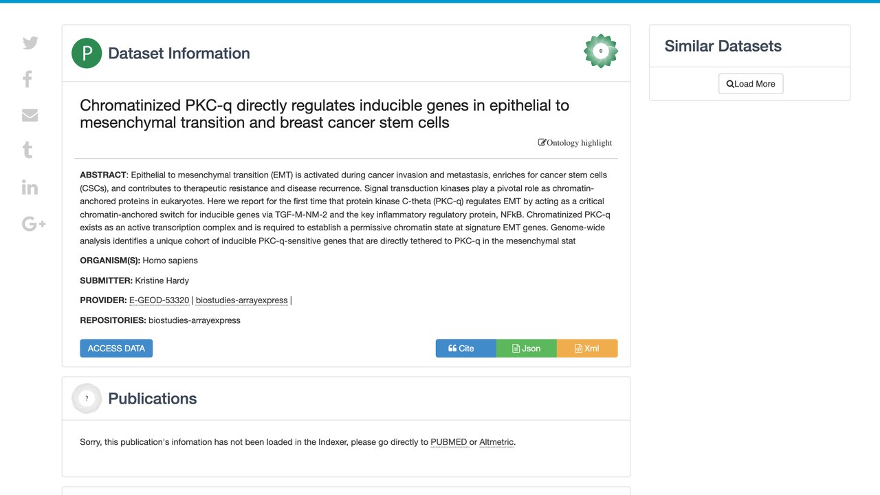 染色质化PKC-q直接调控上皮间质转化与乳腺癌干细胞诱导基因