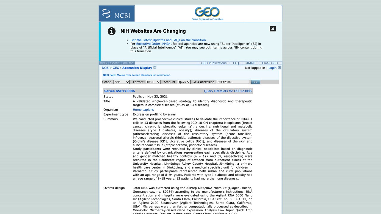 GSE123086:基于单细胞策略识别复杂疾病诊断与治疗靶点的验证研究(13种疾病)
