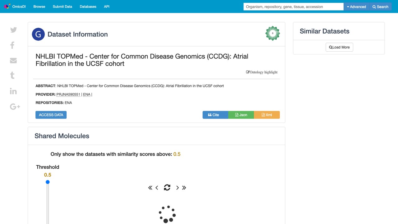 NHLBI TOPMed CCDG:UCSF队列心房颤动数据集