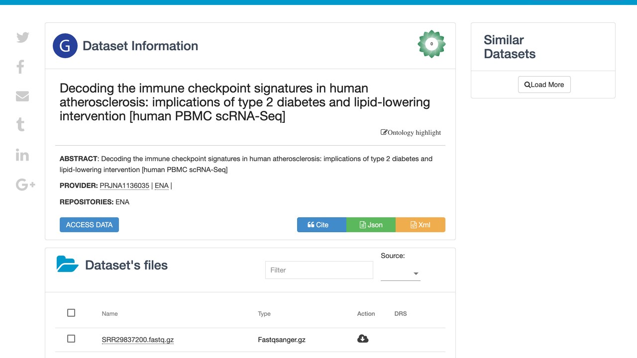 人类动脉粥样硬化免疫检查点特征解析：2型糖尿病与降脂干预 [human PBMC scRNA-Seq]