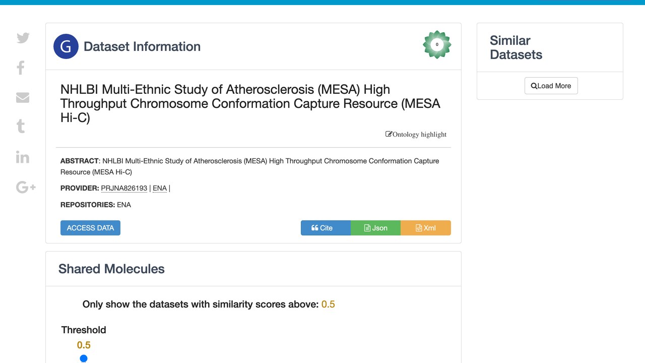 NHLBI 多种族动脉粥样硬化研究 (MESA) 高通量染色体构象捕获资源 (MESA Hi-C)