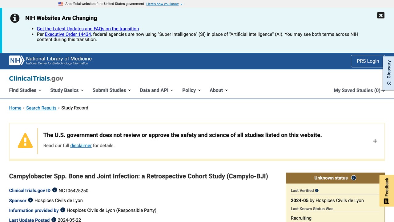 Campylobacter Spp. 骨与关节感染:回顾性队列研究
