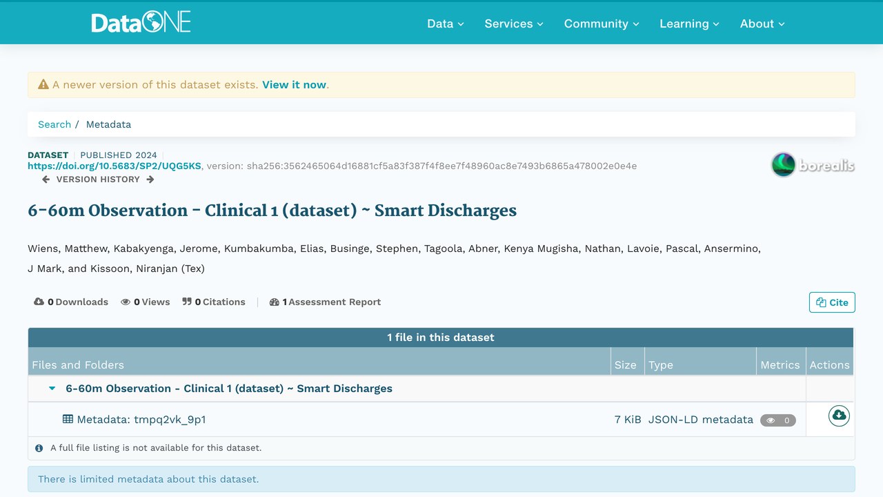 6-60月龄观察性研究临床数据集1 ~ Smart Discharges