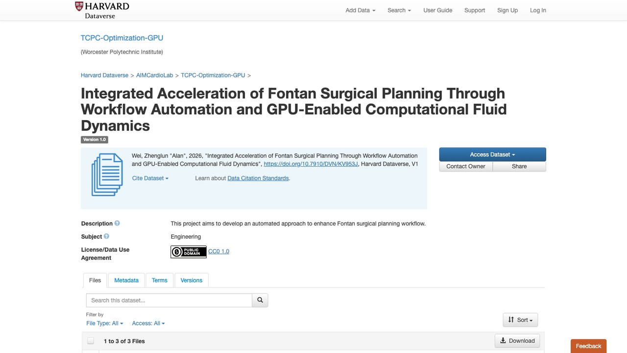 通过工作流自动化与GPU加速计算流体力学集成加速Fontan手术规划