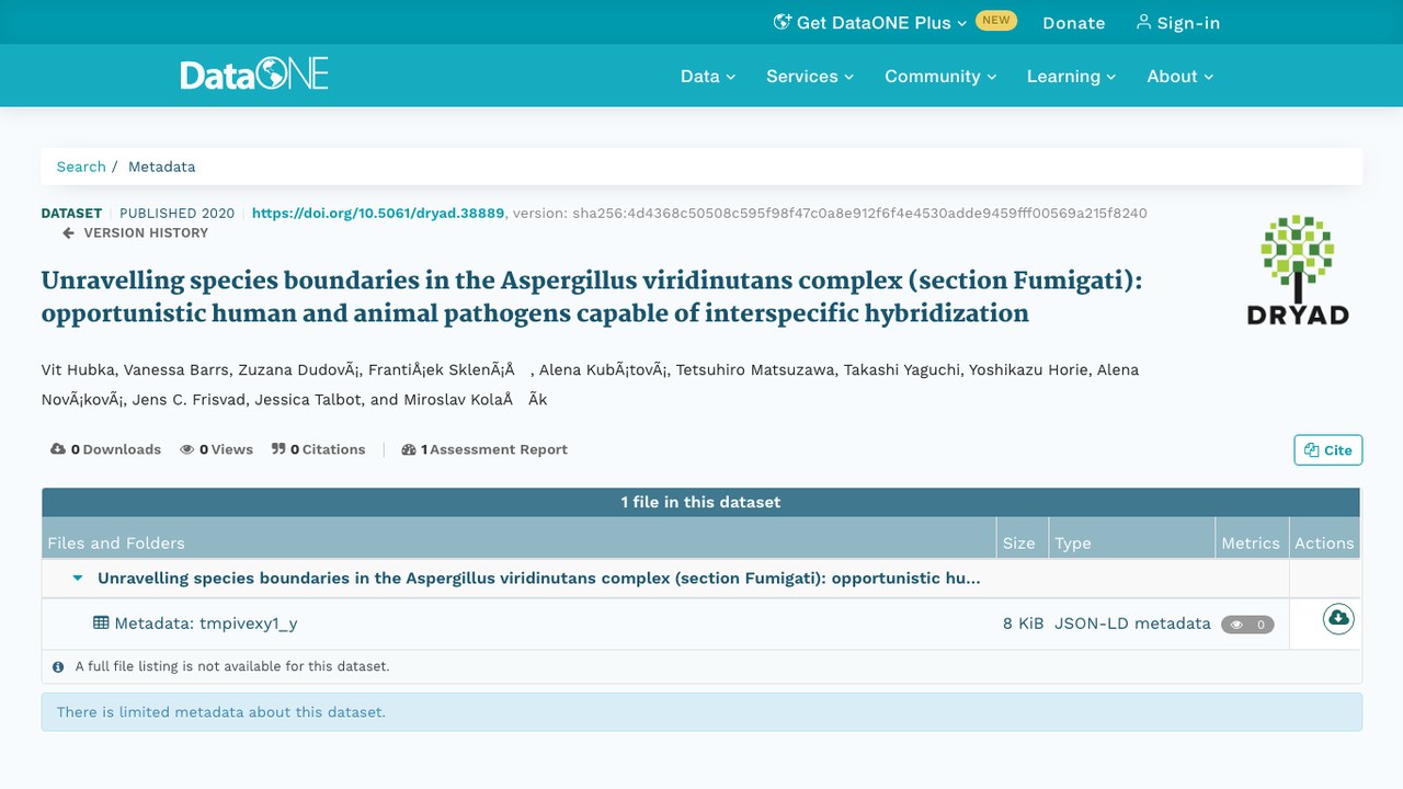 Aspergillus viridinutans复合种(Fumigati组)物种边界研究:可种间杂交的机会性人畜病原