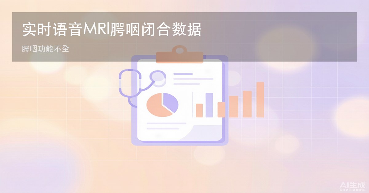 实时语音MRI腭咽闭合数据