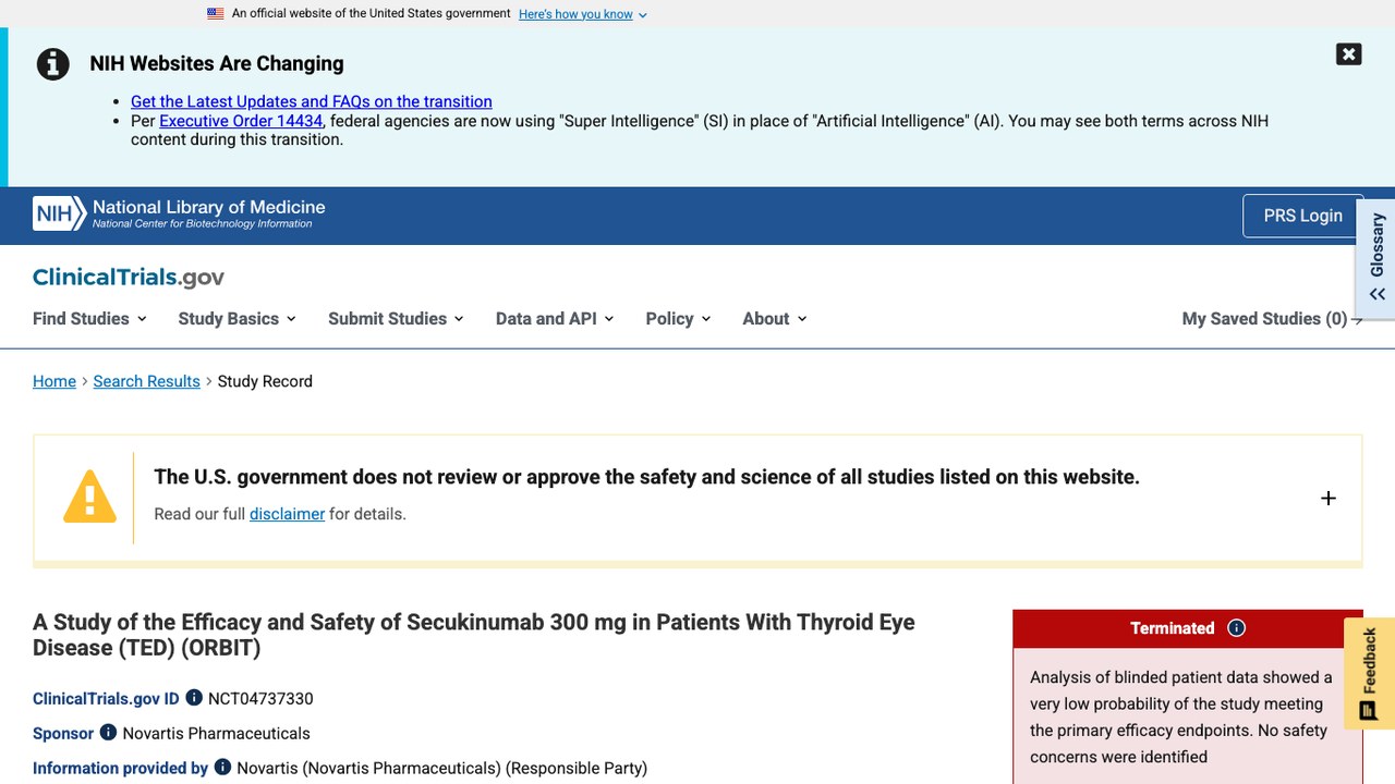Secukinumab 300 mg治疗甲状腺眼病疗效与安全性研究