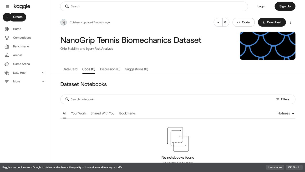 NanoGrip 网球生物力学数据集