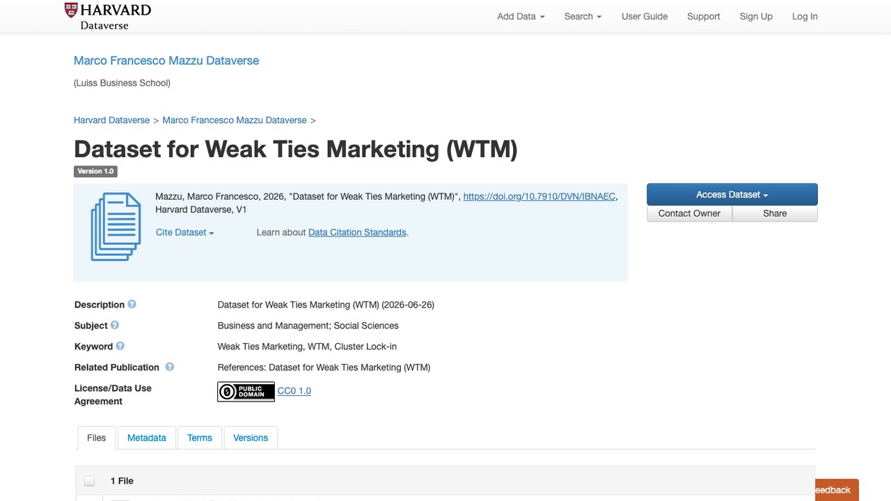 弱关系营销数据集(WTM)