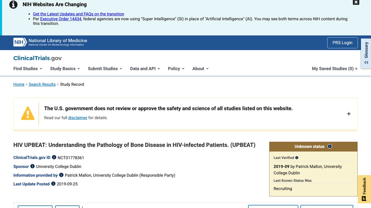 HIV UPBEAT：HIV感染者骨病病理研究
