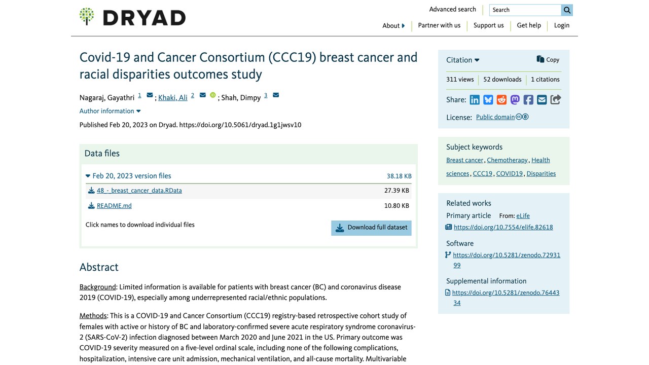 CCC19 乳腺癌与种族差异结局研究