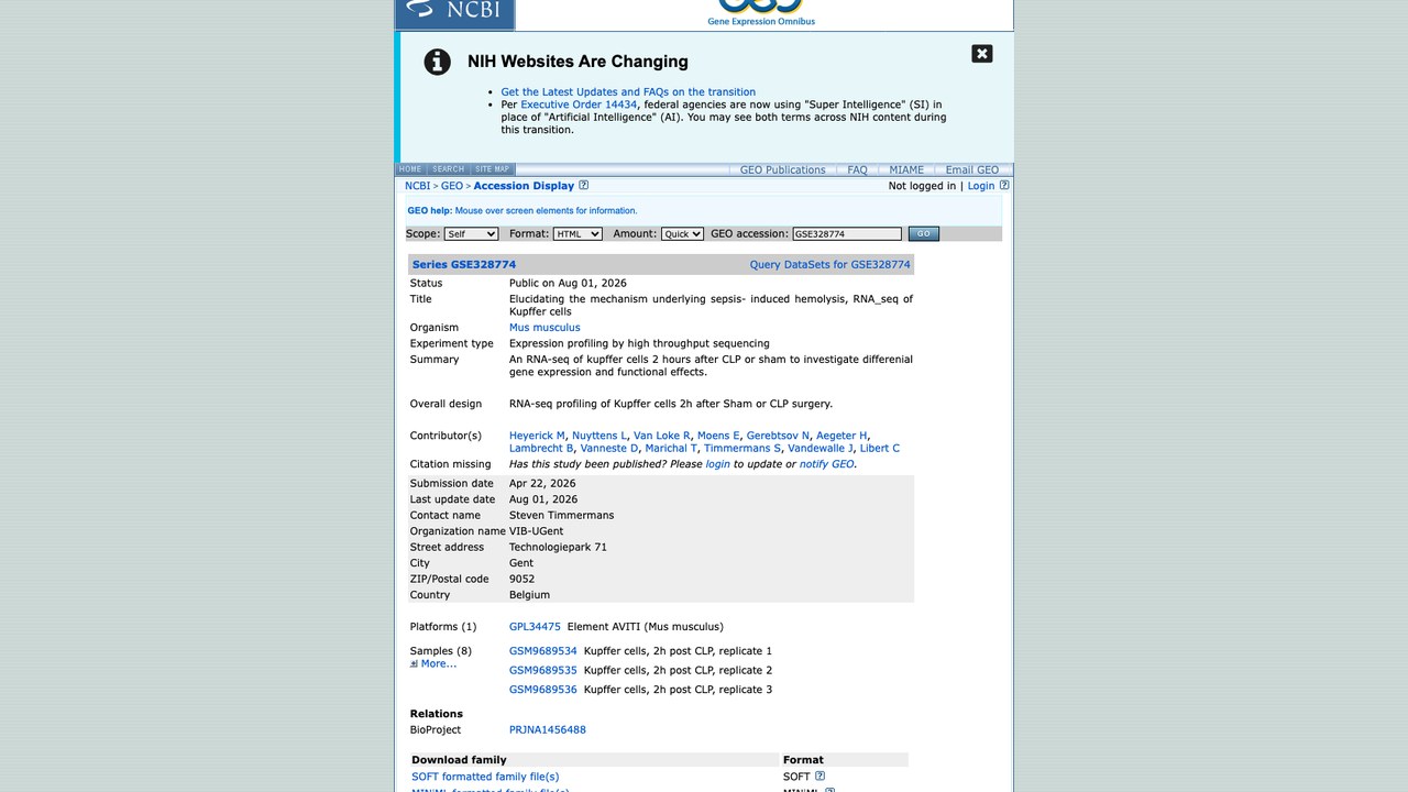 脓毒症诱导溶血机制研究:Kupffer细胞RNA_seq
