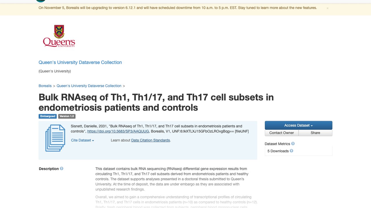 子宫内膜异位症患者与对照的Th1、Th1/17和Th17细胞亚群Bulk RNAseq