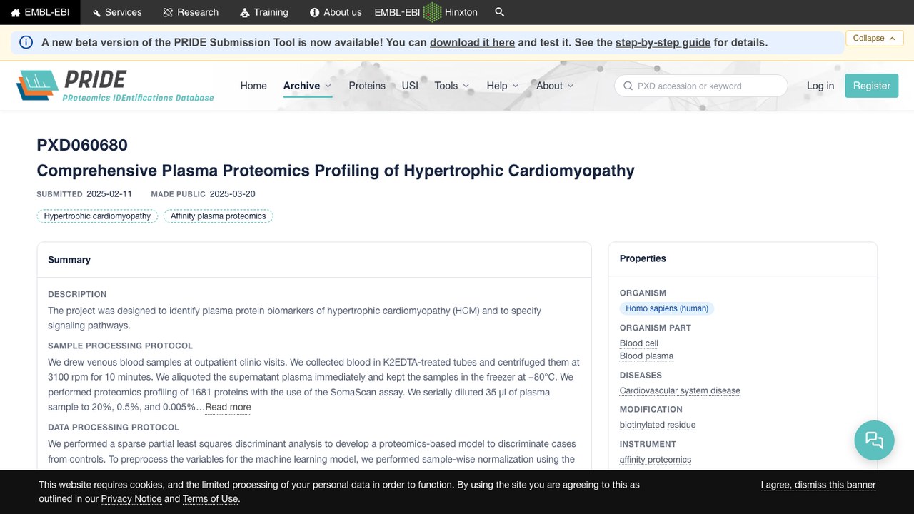 肥厚型心肌病综合血浆蛋白质组学分析
