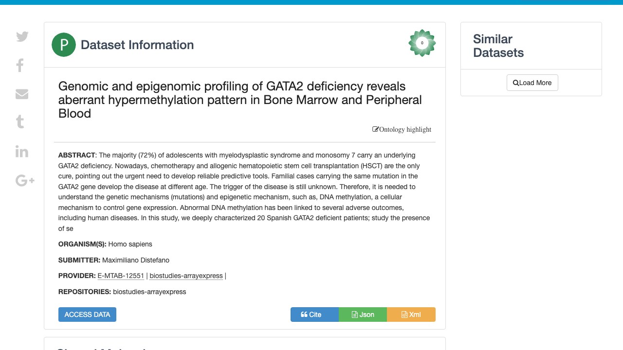 GATA2缺陷的基因组与表观基因组分析揭示骨髓与外周血异常高甲基化模式
