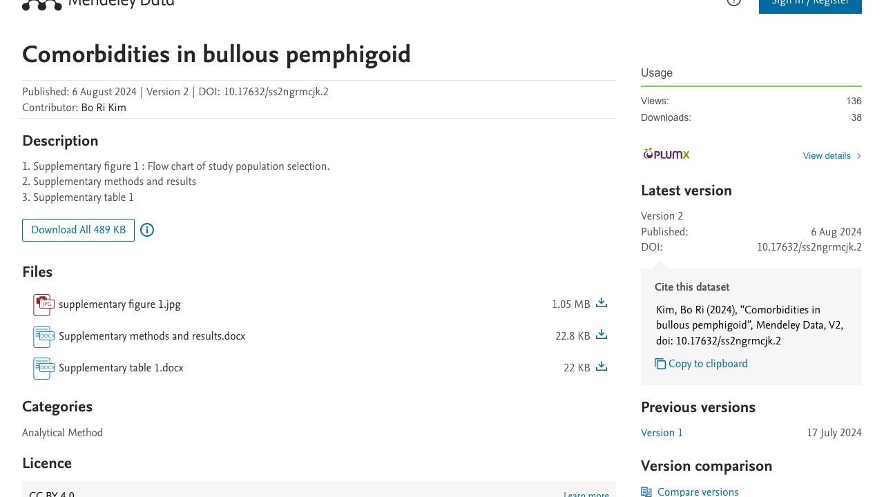 大疱性类天疱疮合并症数据集
