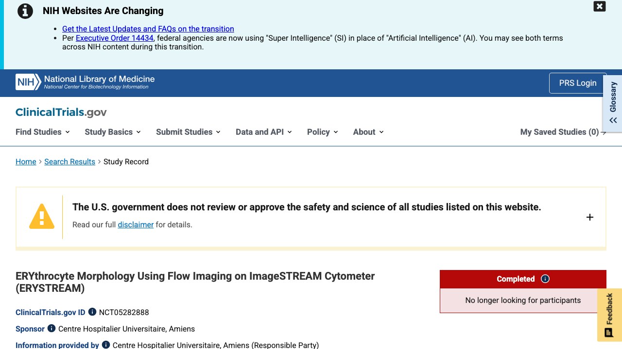 基于ImageSTREAM流式成像细胞仪的ERYthrocyte形态学数据集