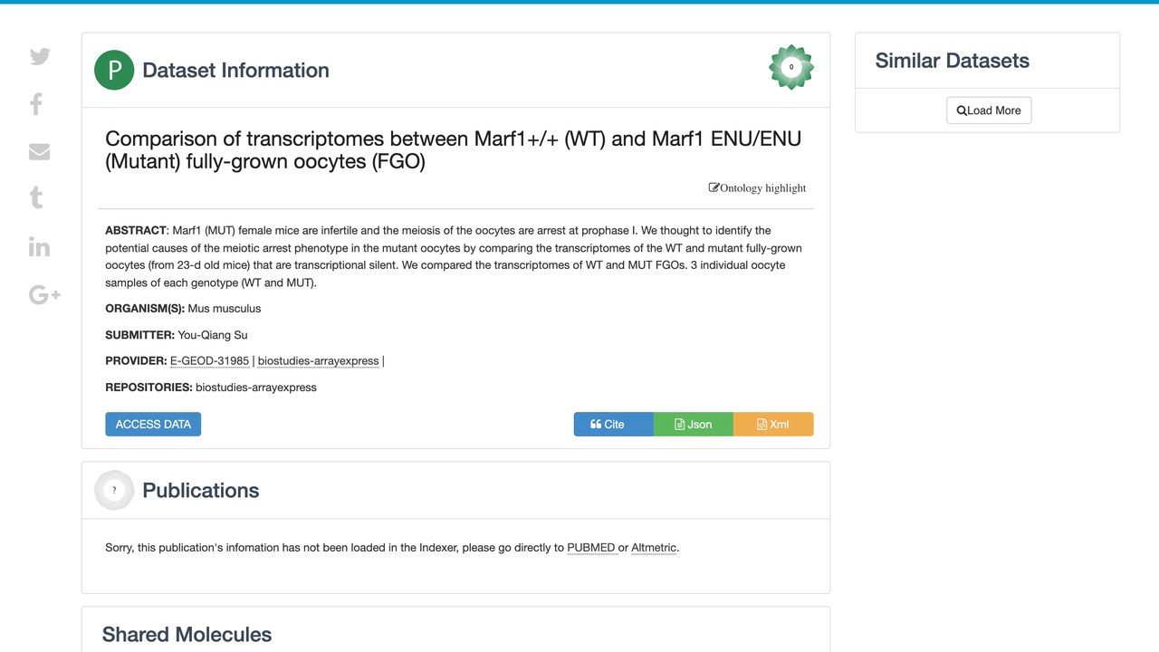 Marf1+/+ (WT) 与 Marf1 ENU/ENU (Mutant) 完全生长卵母细胞转录组比较