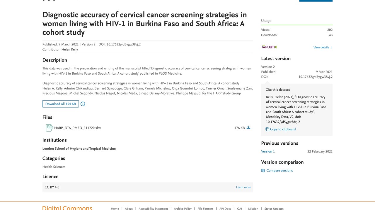 布基纳法索与南非HIV-1感染女性宫颈癌筛查策略诊断准确性队列研究