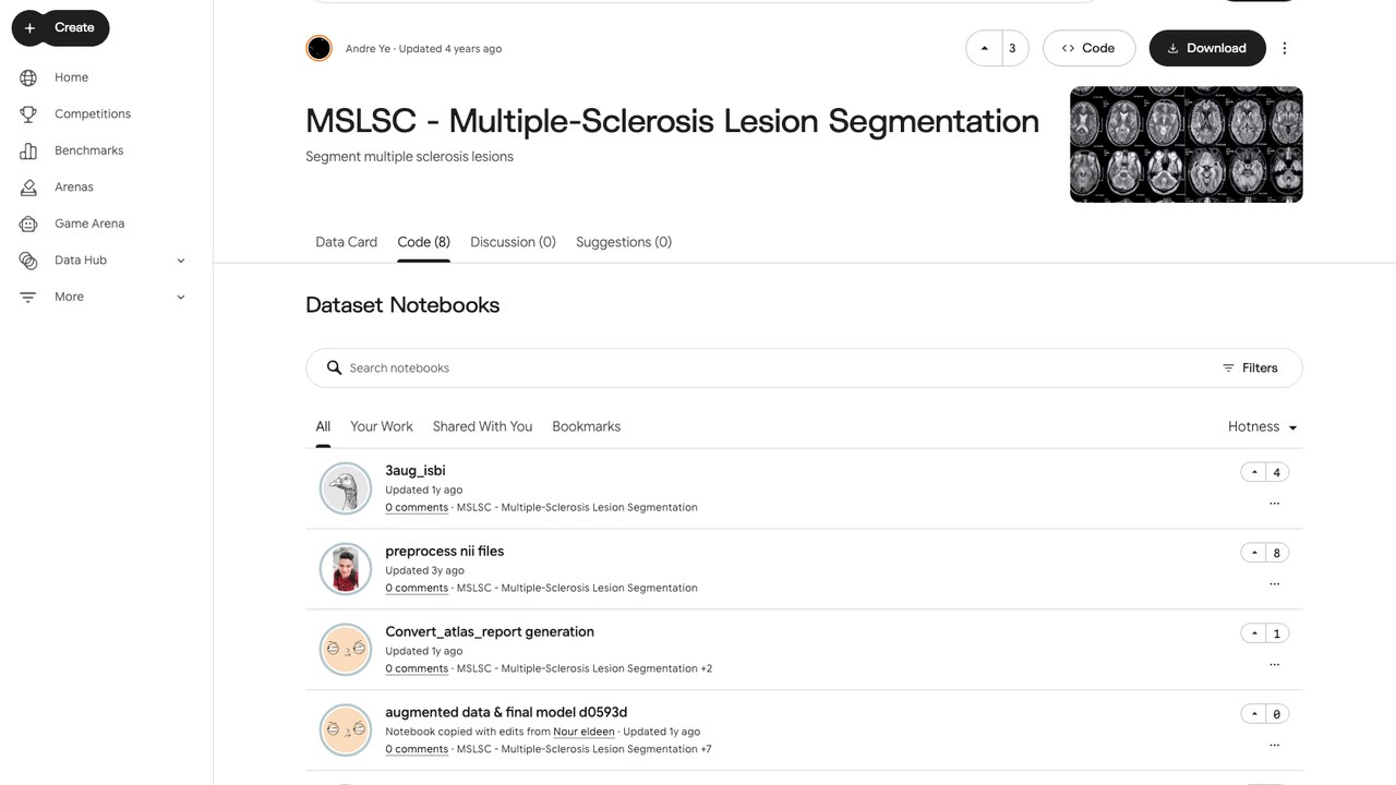 MSLSC - 多发性硬化病灶分割数据集