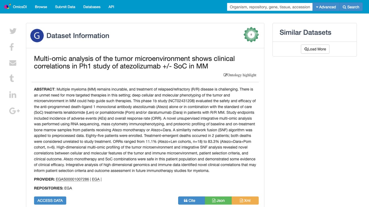 多组学分析肿瘤微环境揭示atezolizumab联合或不联合SoC治疗MM的1期研究临床相关性