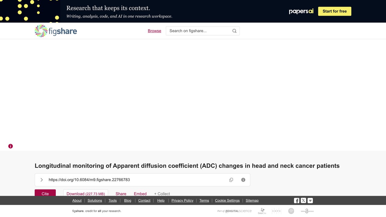 头颈癌患者表观扩散系数(ADC)变化的纵向监测