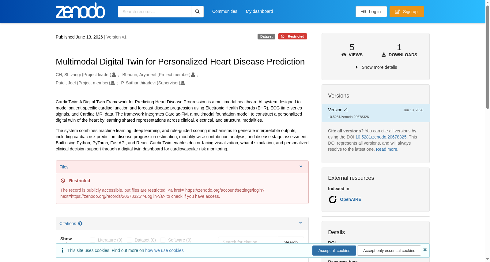 CardioTwin:用于个性化心脏病预测的多模态数字孪生框架