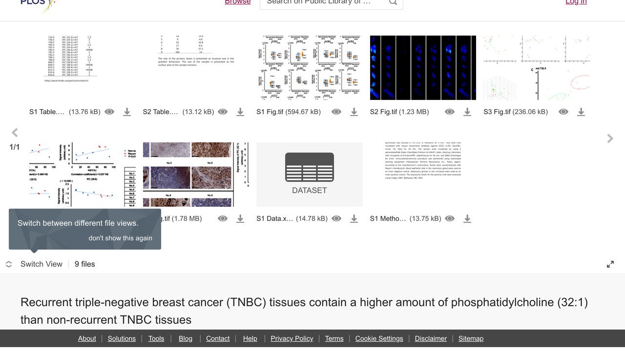 复发性TNBC组织磷脂酰胆碱(32:1)含量高于非复发性TNBC组织