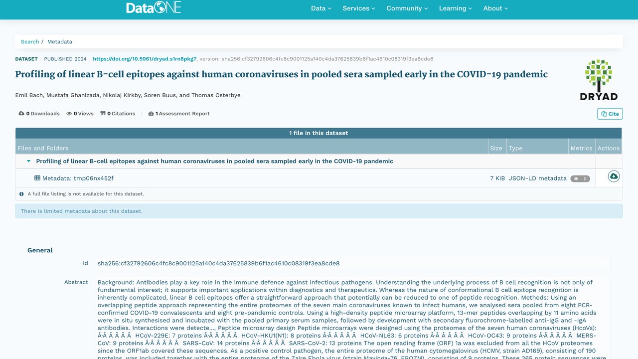 COVID-19 早期混合血清中针对人冠状病毒的线性 B 细胞表位分析