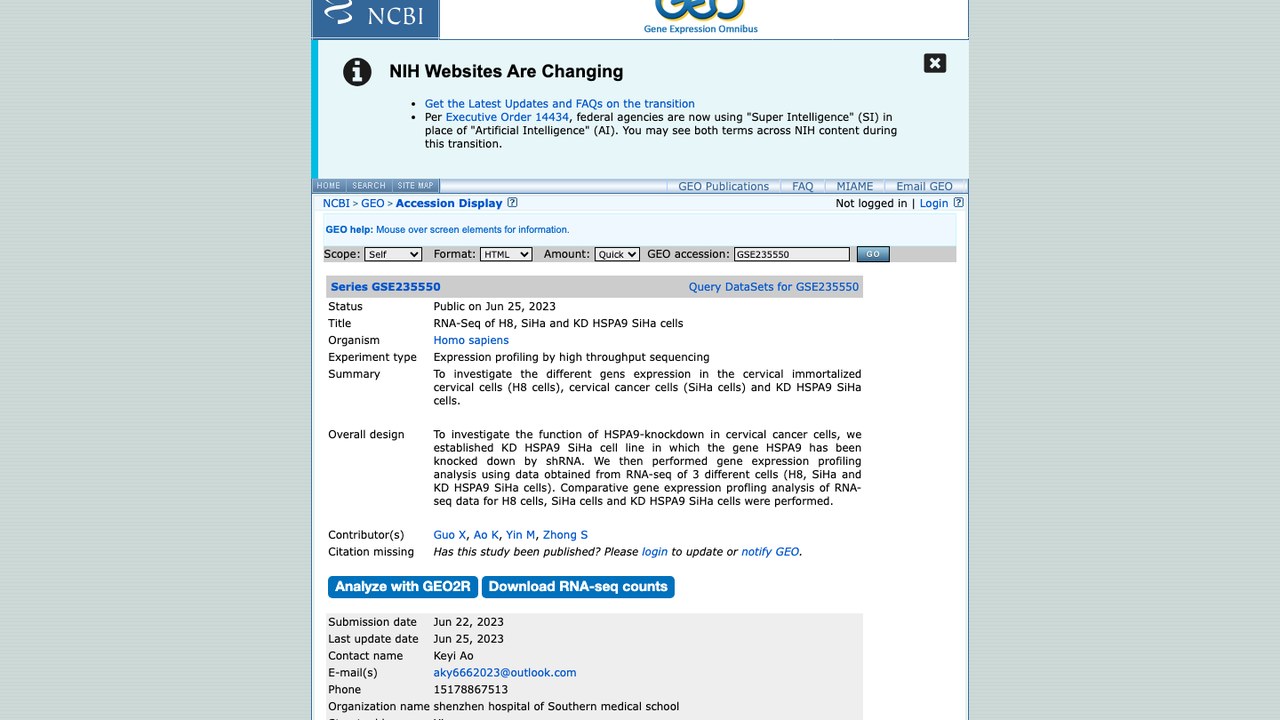 H8、SiHa与KD HSPA9 SiHa细胞RNA-Seq