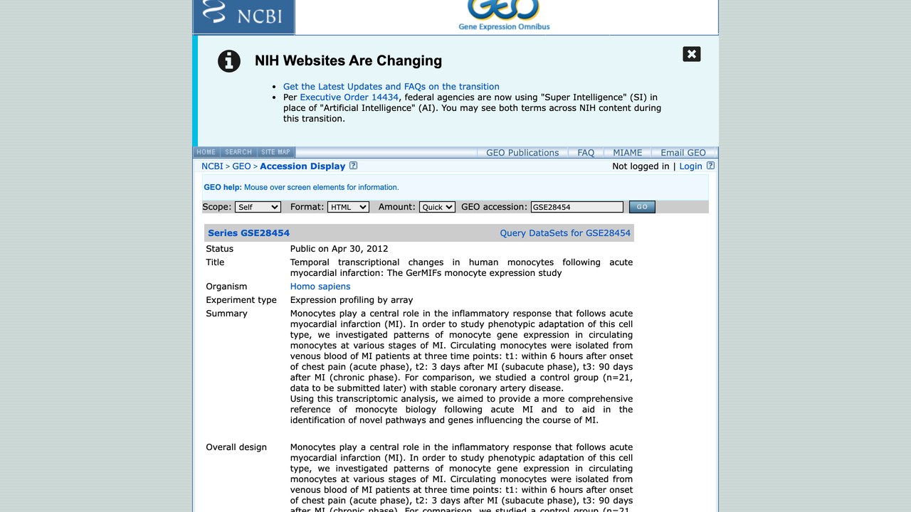 急性心肌梗死后人类单核细胞时序转录变化:GerMIFs单核细胞表达研究